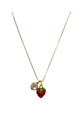 Load image into Gallery viewer, strawberry heart gold filled necklace