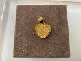 Load image into Gallery viewer, 24k gold filled initial heart necklace