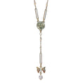 Load image into Gallery viewer, "heaven" 14k gold filled bow rosary necklace