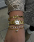 Load image into Gallery viewer, “all american” gold cz vintage watch