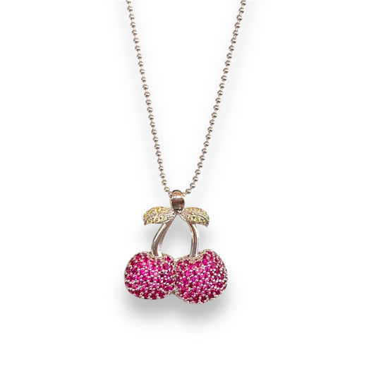 iced cherry necklace