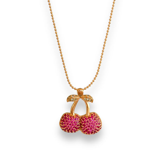iced cherry necklace