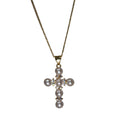 Load image into Gallery viewer, “vanessa” 14k gold filled pearl cross