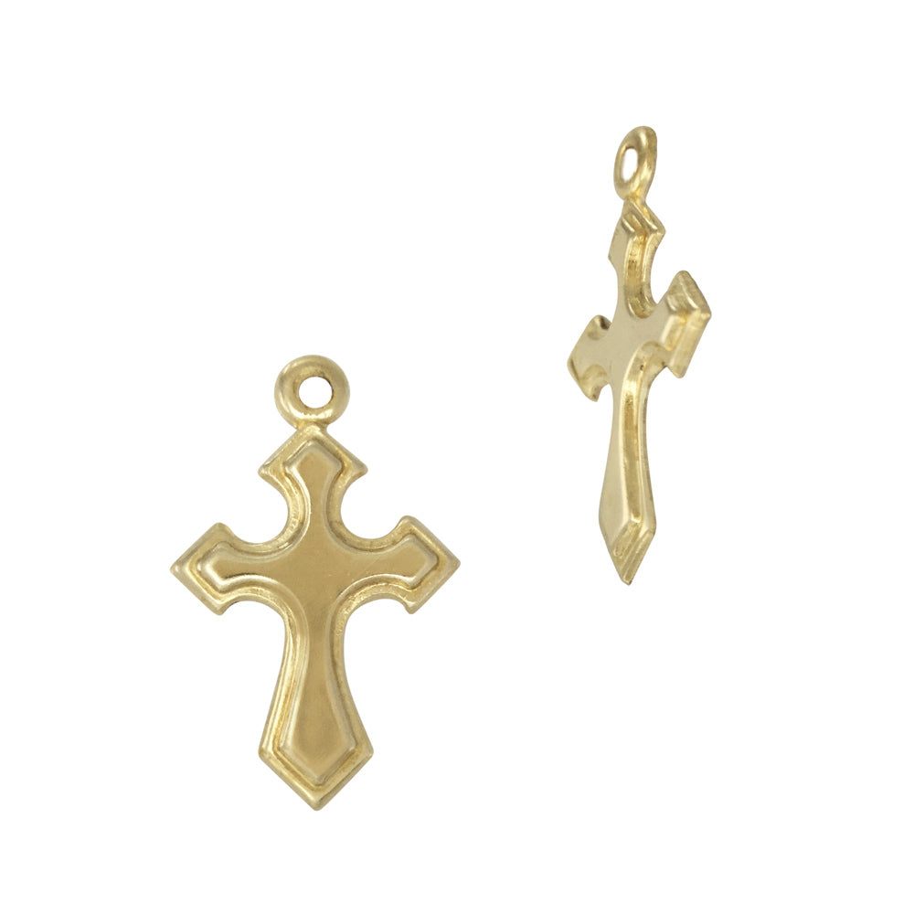 Gold filled 10x16mm cross charm