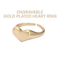 Load image into Gallery viewer, 14k gold plated engravable name heart ring