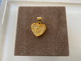 Load image into Gallery viewer, 24k gold filled initial heart necklace