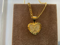 Load image into Gallery viewer, 24k gold filled initial heart necklace