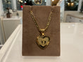 Load image into Gallery viewer, 24k gold filled initial heart necklace