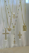Load image into Gallery viewer, “Donna" 14k gold filled cross