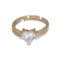 Load image into Gallery viewer, “promise” 24k gold filled heart adjustable ring