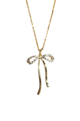 Load image into Gallery viewer, “lacy” 14k gold filled bow necklace
