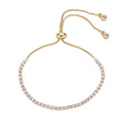 Load image into Gallery viewer, 14k gold filled adjustable micro pave cz tennis bracelet
