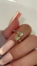 Load image into Gallery viewer, “flutter” 14k gold filled CZ adjustable ring