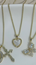 Load image into Gallery viewer, 14k gold filled pearl heart necklace