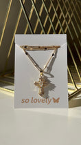 Load image into Gallery viewer, “angel” 14k gold filled cross necklace
