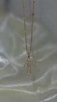 Load image into Gallery viewer, “angel” 14k gold filled cross necklace
