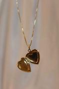 Load image into Gallery viewer, 14k gold filled heart locket necklace
