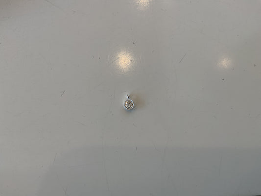 clear ss bezel charm