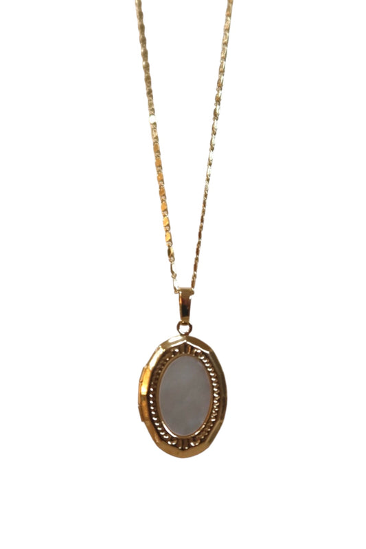 “starlette” 14k gold filled locket necklace