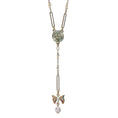 Load image into Gallery viewer, "heaven" 14k gold filled bow rosary necklace

