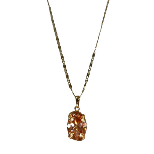 “moreno” 24k gold filled gem necklace