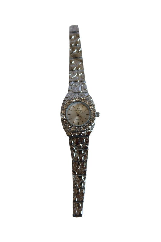 “all american” silver cz vintage watch