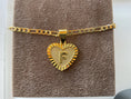 Load image into Gallery viewer, 24k gold filled initial heart necklace
