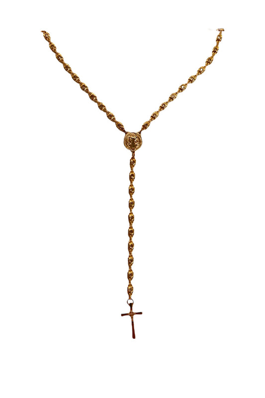 “all american” gold filled cz rosary for him