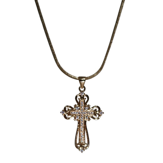 “sage” 14k gold filled cross necklace