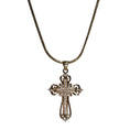 Load image into Gallery viewer, “sage” 14k gold filled cross necklace
