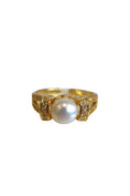 Load image into Gallery viewer, “sentimental” gold filled adjustable pearl ring
