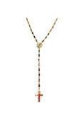 Load image into Gallery viewer, “charming” gold colorful cz rosary
