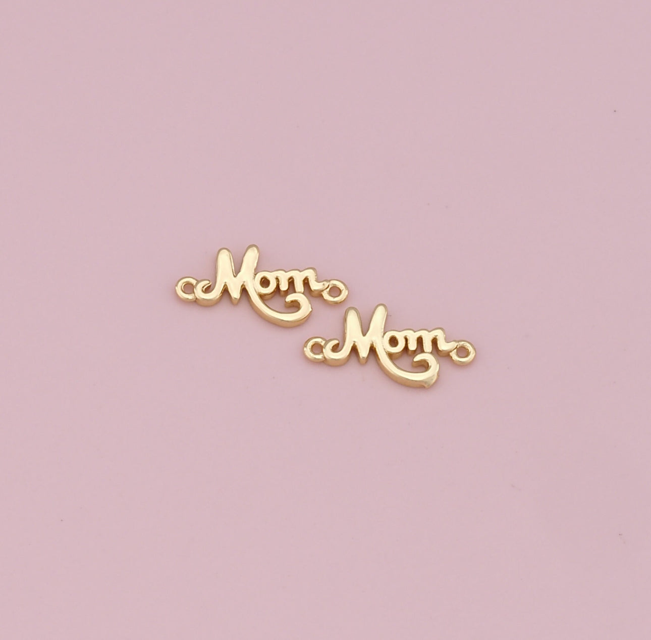 14k Gold Filled Mom Pendant connector Charm