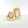 Load image into Gallery viewer, "paradise" baby pink and champagne ring
