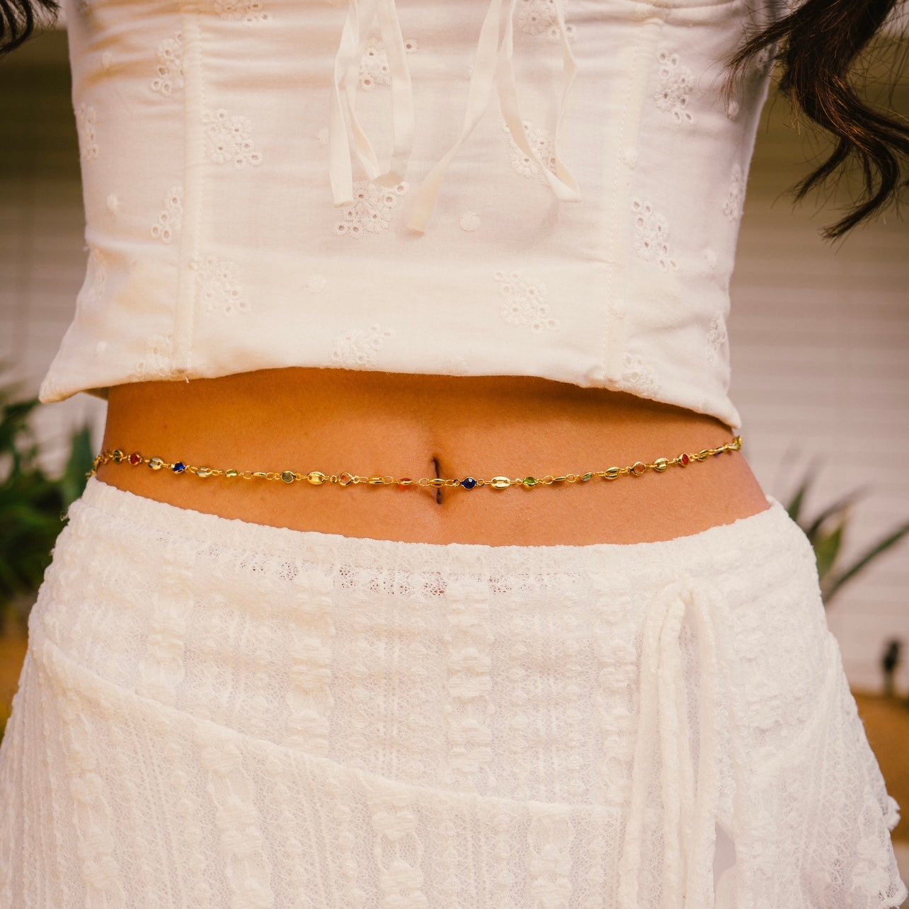 “bejeweled” waist chain