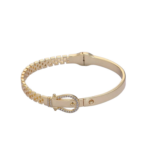 “buckle” 24k gold filled bangle