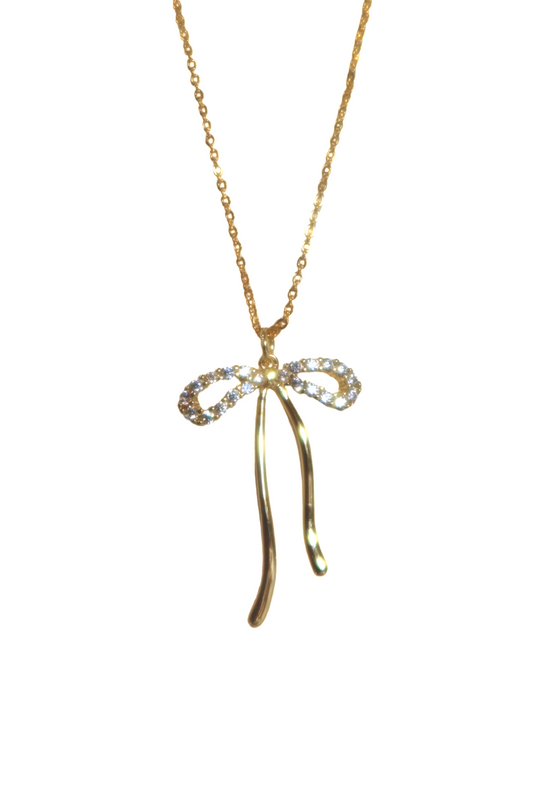 “lacy” 14k gold filled bow necklace