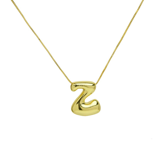 “Z” 14k gold filled bubble letter necklace