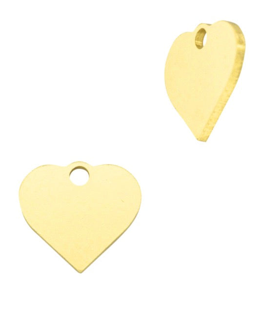 Gold heart charm-BFG2006