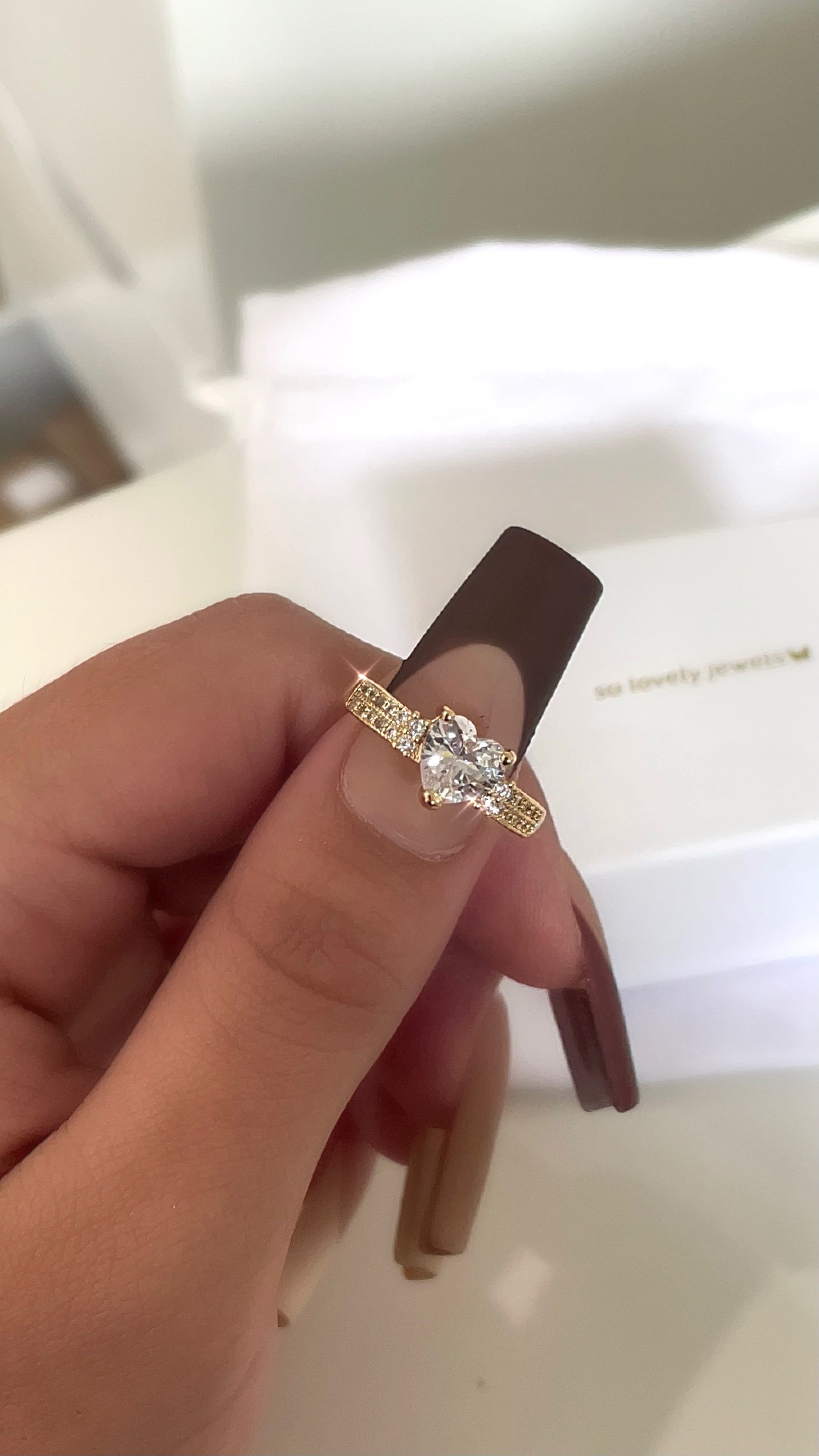 “promise” 24k gold filled heart adjustable ring