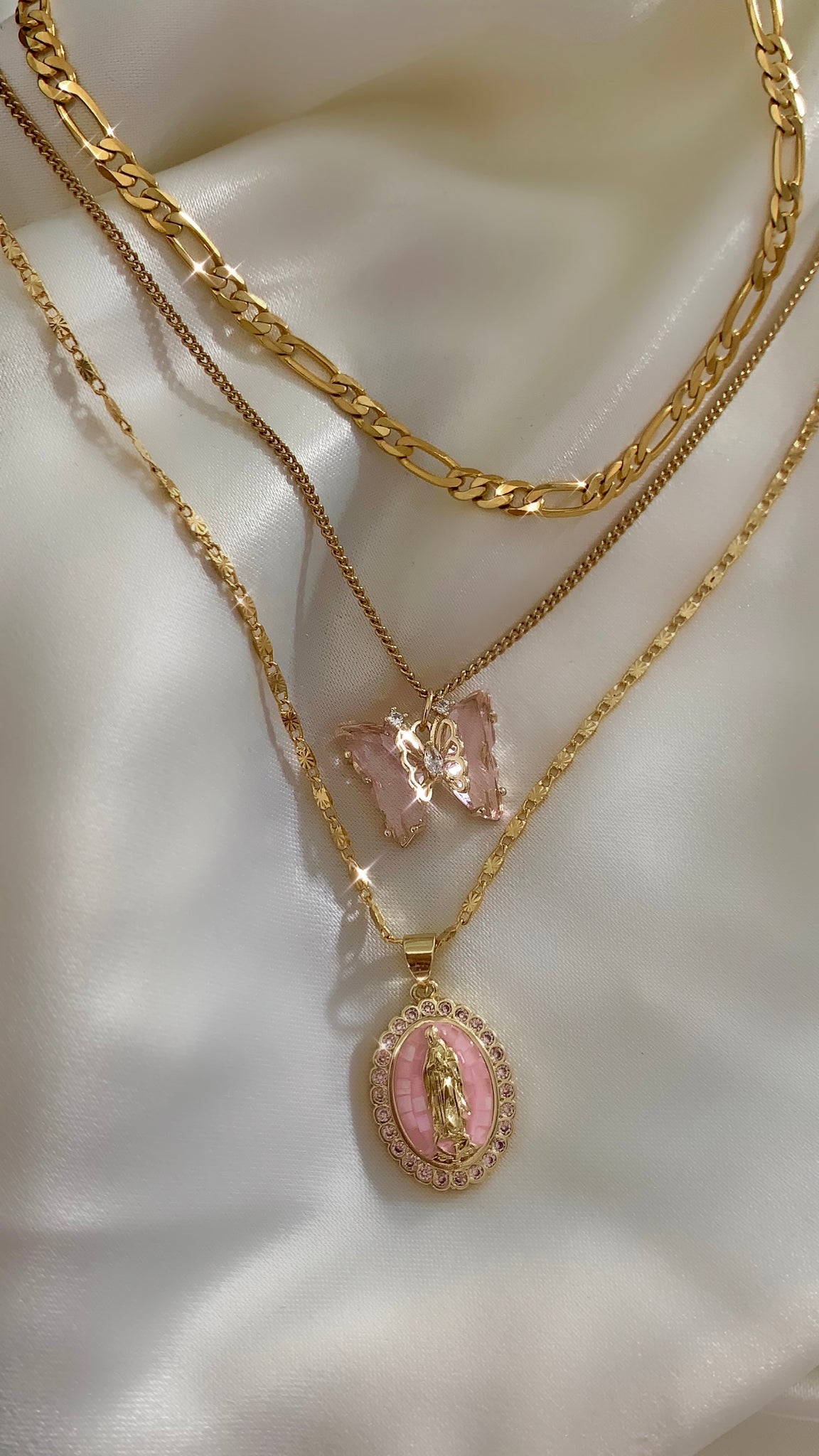 “Rosa” 24k gold filled layered set – so lovely jewels